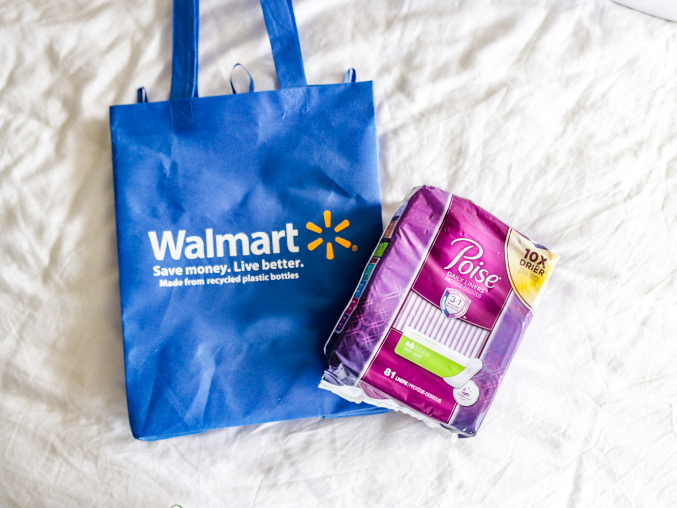 poise daily liners at walmart