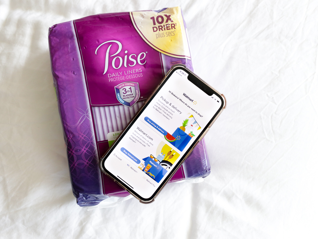 Poise daily liners post partum at walmart